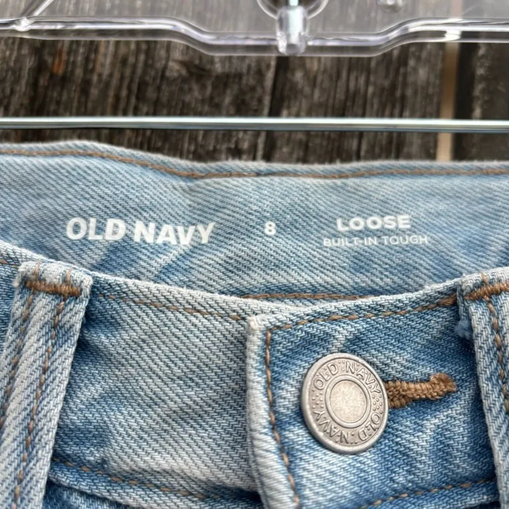 Old Navy Loose Fit Light Wash Jeans Girls‎ 8